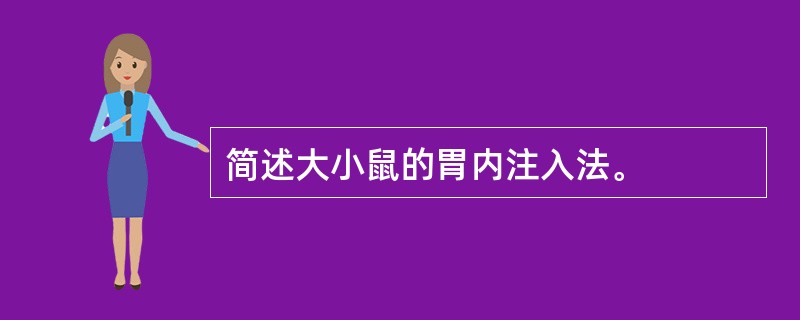 简述大小鼠的胃内注入法。