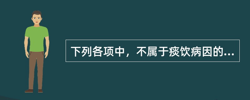 下列各项中，不属于痰饮病因的是（）