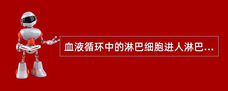 血液循环中的淋巴细胞进人淋巴组织和器官的途径是()