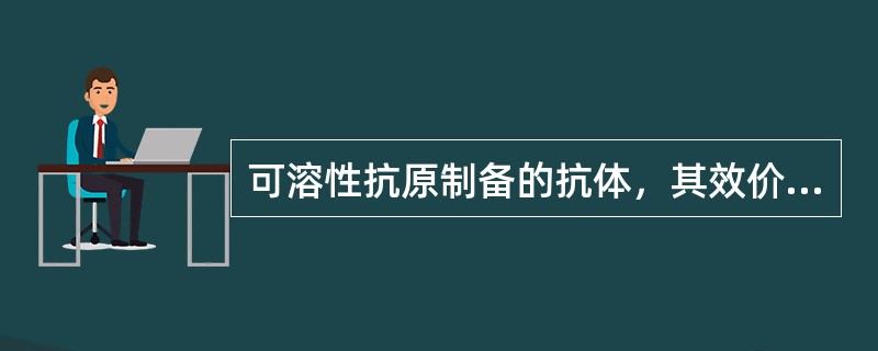 可溶性抗原制备的抗体，其效价测定常采用()
