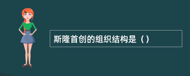 斯隆首创的组织结构是（）