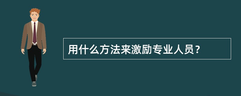 用什么方法来激励专业人员？