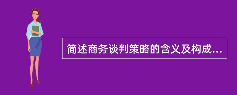 简述商务谈判策略的含义及构成要素。