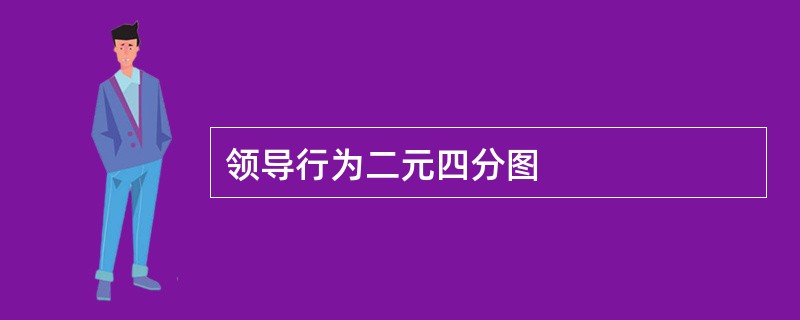 领导行为二元四分图