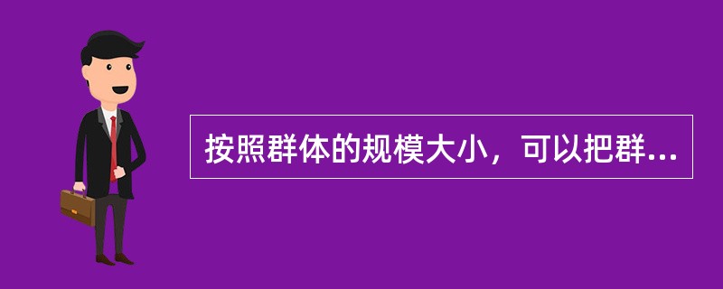 按照群体的规模大小，可以把群体分为（）。