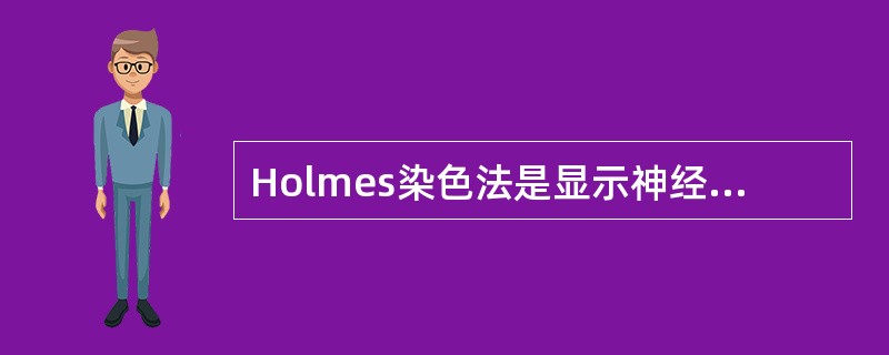 Holmes染色法是显示神经组织的（）。