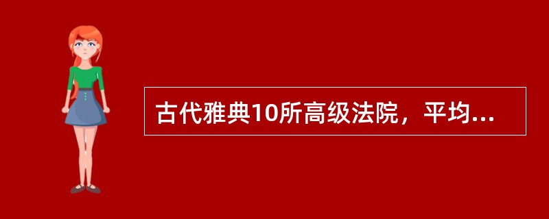 古代雅典10所高级法院，平均每所500名陪审法官由抽签方法选出（另有100名候补