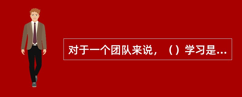 对于一个团队来说，（）学习是很重要的。