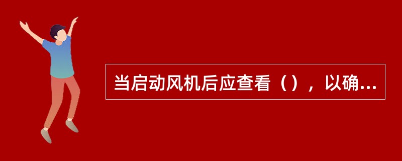 当启动风机后应查看（），以确认各风机的工作状况是否正常。