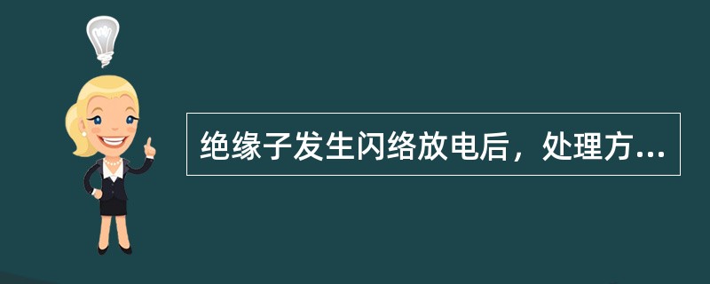 绝缘子发生闪络放电后，处理方法正确的是（）