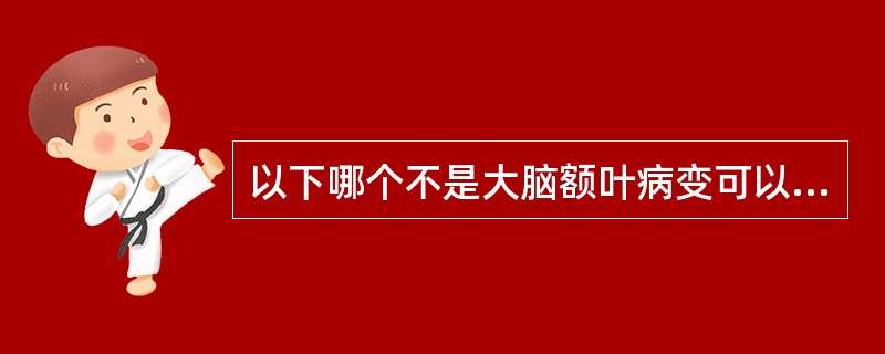 以下哪个不是大脑额叶病变可以出现的症状？（）