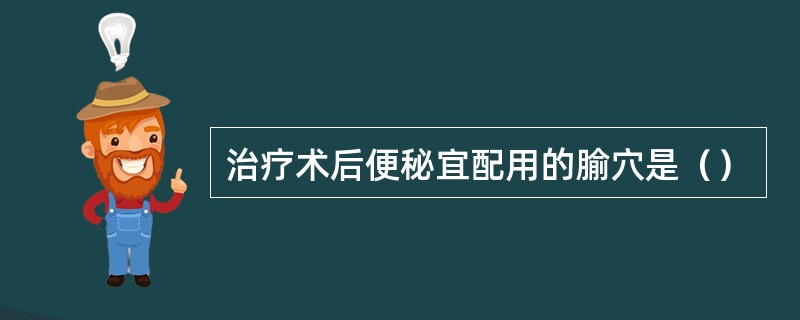 治疗术后便秘宜配用的腧穴是（）