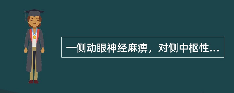 一侧动眼神经麻痹，对侧中枢性面、舌瘫伴肢体痉挛性偏瘫，称为（）。