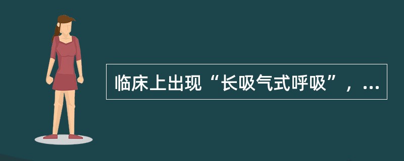 临床上出现“长吸气式呼吸”，可能损害部位在（）。