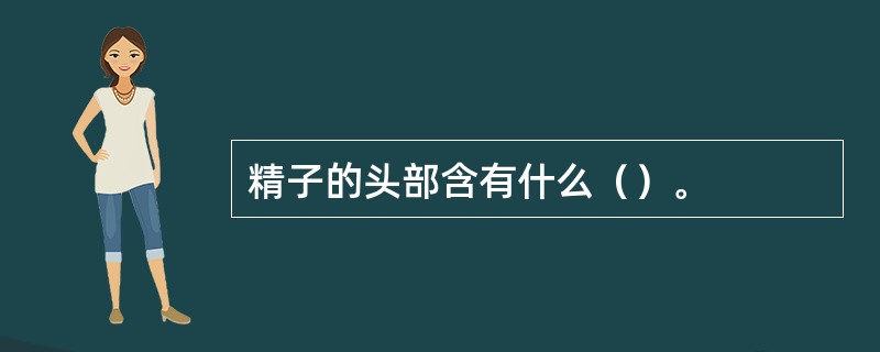 精子的头部含有什么（）。