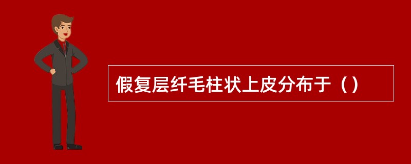 假复层纤毛柱状上皮分布于（）