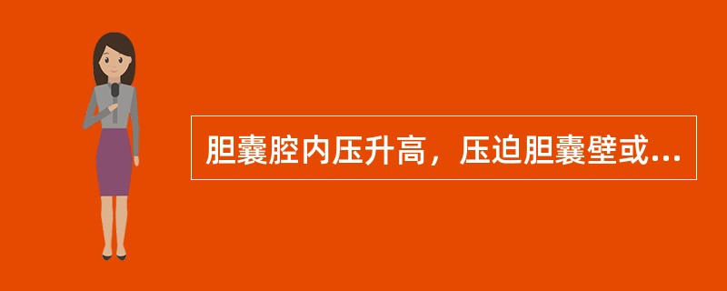 胆囊腔内压升高，压迫胆囊壁或因严重感染，胆囊壁呈片状或广泛坏死的炎症是（）。