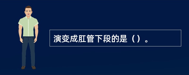 演变成肛管下段的是（）。