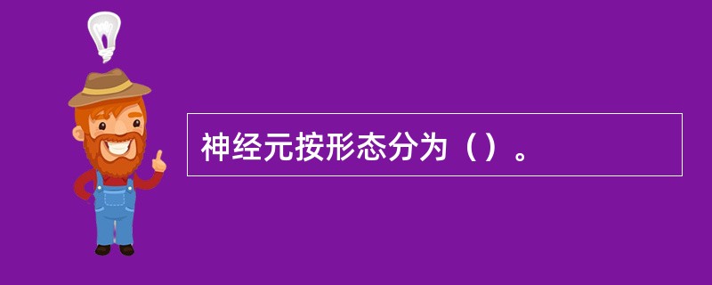 神经元按形态分为（）。