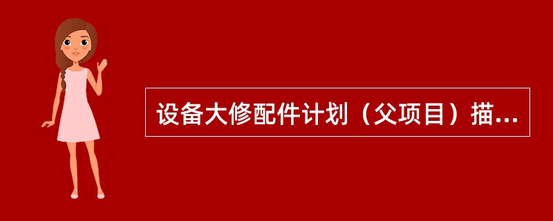 设备大修配件计划（父项目）描述的标准格式是什么？