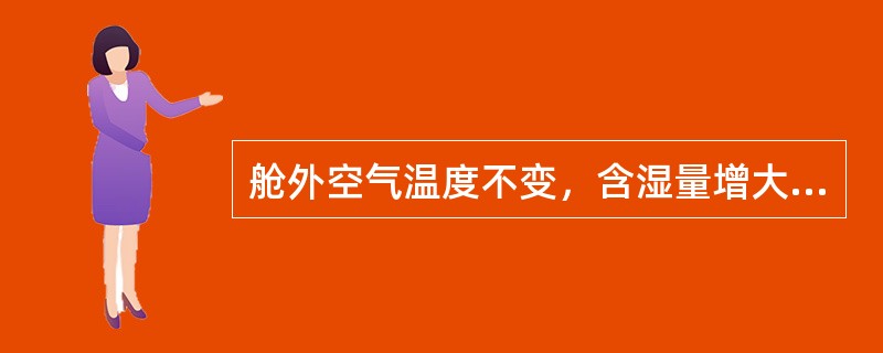 舱外空气温度不变，含湿量增大，空气冷却器的（）。