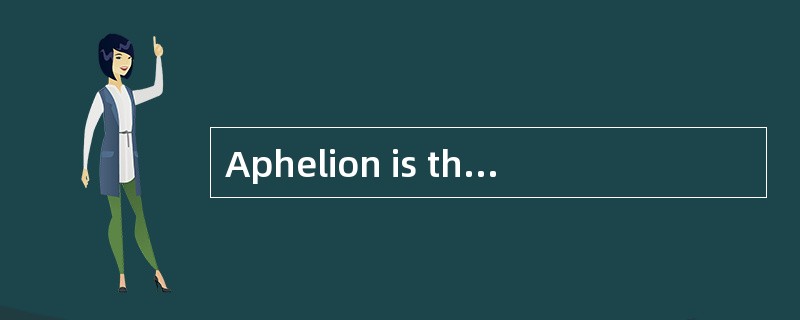 Aphelion is the point where the Sun（）.