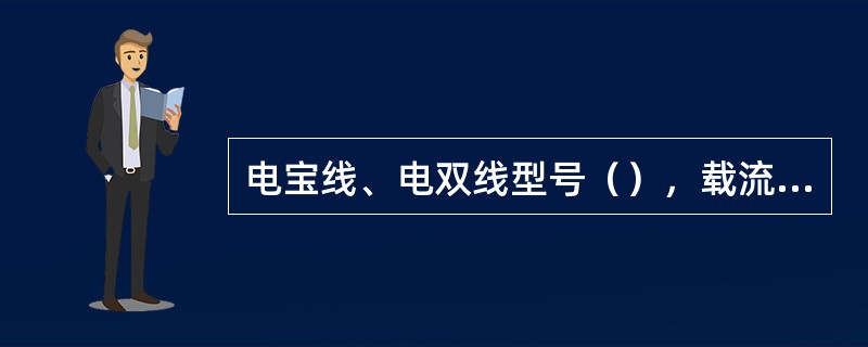 电宝线、电双线型号（），载流量（）A。