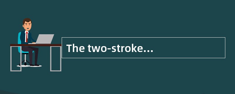 The two-stroke cycle begins with the pis