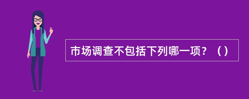 市场调查不包括下列哪一项？（）