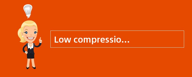 Low compression of diesel engine may res