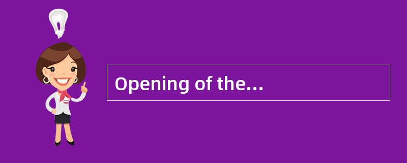 Opening of the cylinder （） will admit co