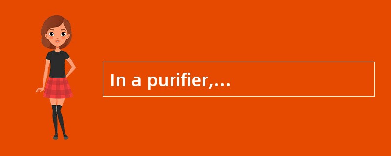 In a purifier, the interface between the