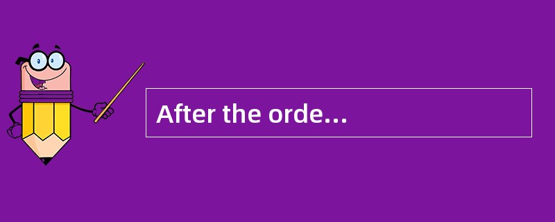 After the order “（）” is given, the air s