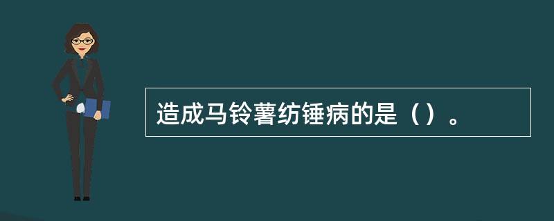 造成马铃薯纺锤病的是（）。