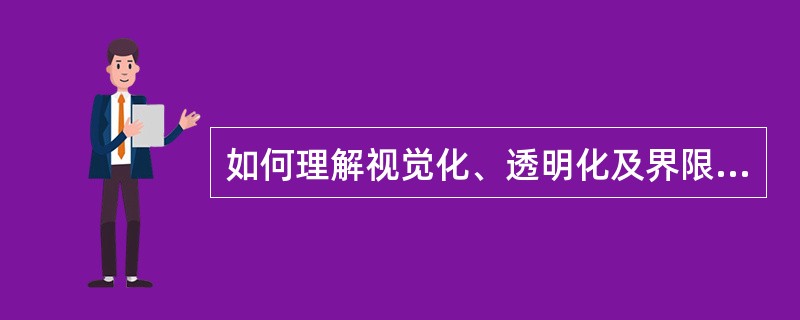 如何理解视觉化、透明化及界限化的含义？