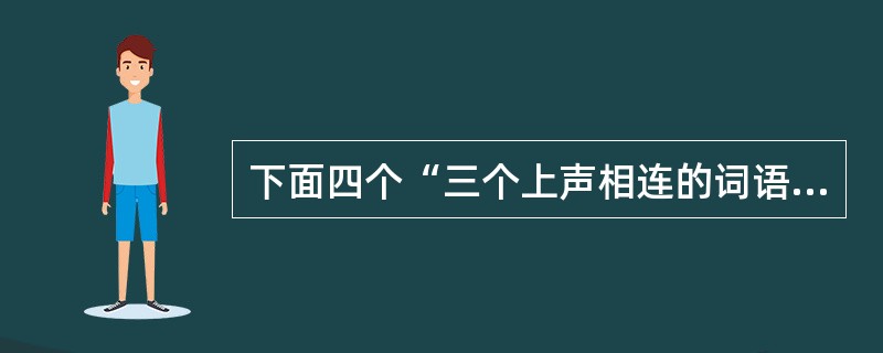 下面四个“三个上声相连的词语”中有一个音变与其它不同（）