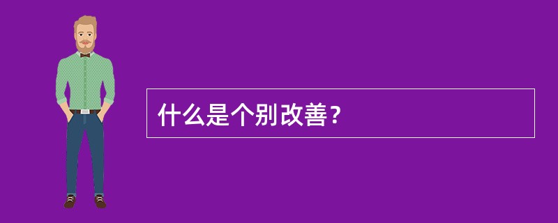 什么是个别改善？