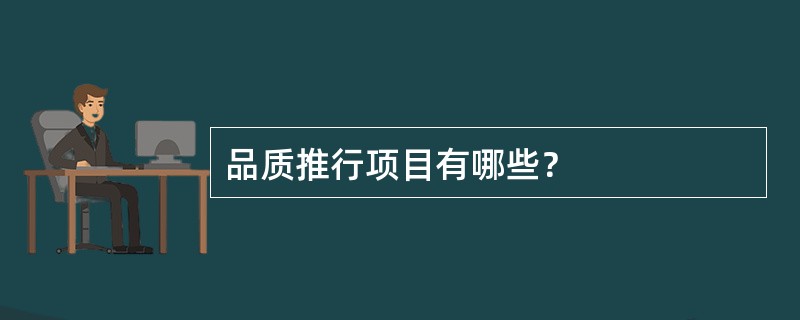 品质推行项目有哪些？