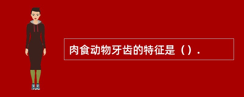 肉食动物牙齿的特征是（）.