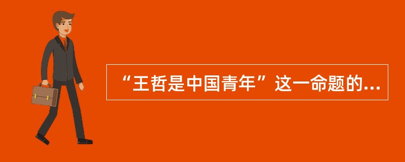 “王哲是中国青年”这一命题的谓项“中国青年”是（）。