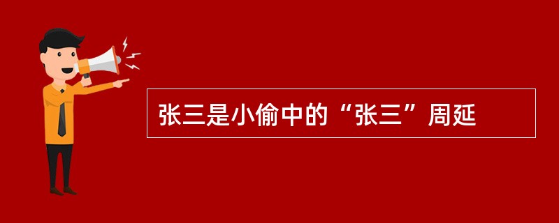 张三是小偷中的“张三”周延