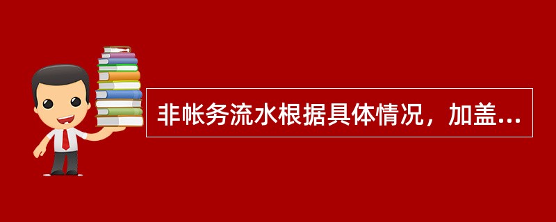 非帐务流水根据具体情况，加盖（）或（）。