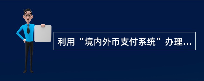 利用“境内外币支付系统”办理付款，需要满足以下条件（）.