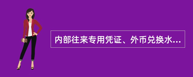 内部往来专用凭证、外币兑换水单、资信证明、存款证明等非存折（单）或非票据类重要空