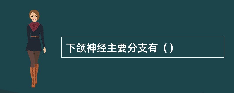 下颌神经主要分支有（）