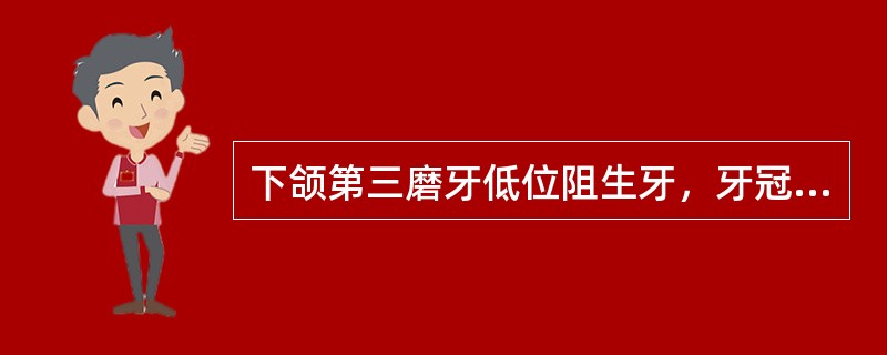 下颌第三磨牙低位阻生牙，牙冠大部分被骨及软组织覆盖，拔除时（）