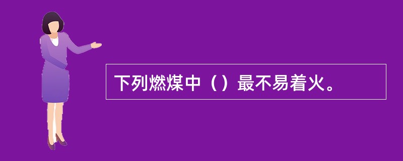 下列燃煤中（）最不易着火。