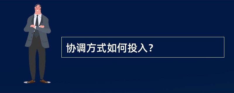 协调方式如何投入？