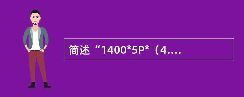 简述“1400*5P*（4.5+1.5）”各符号的含义？