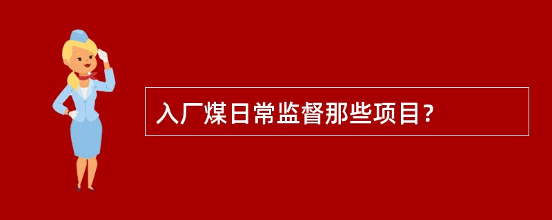 入厂煤日常监督那些项目？